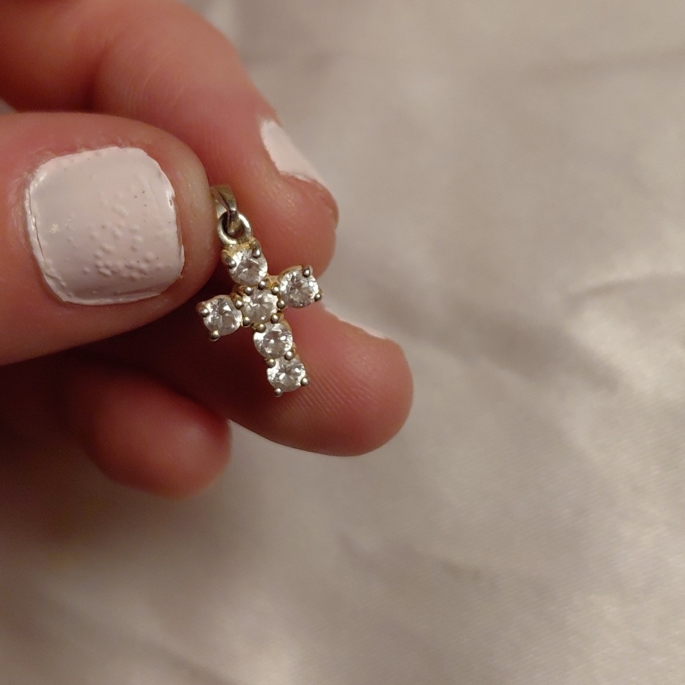 Dainty Sterling Silver Cross - Picture 3 of 5